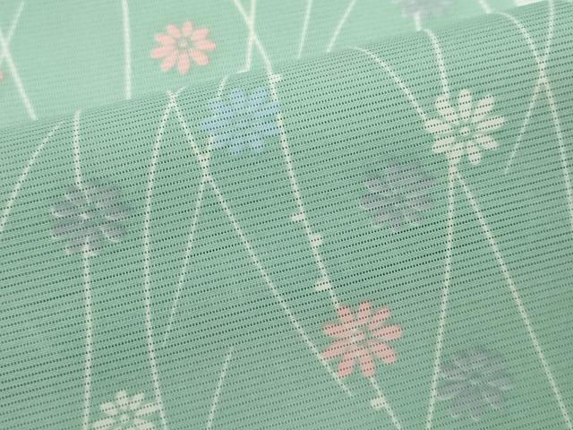 平和屋着物*夏物 小紋 絽 舞花文 暈し染め 洗える着物 CABG2278ze