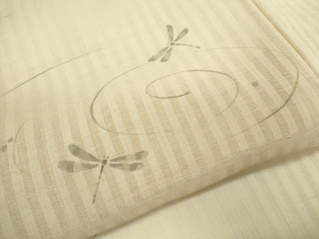 平和屋着物*夏物 紗紬 手描き トンボ 正絹 逸品 CABG2284ze