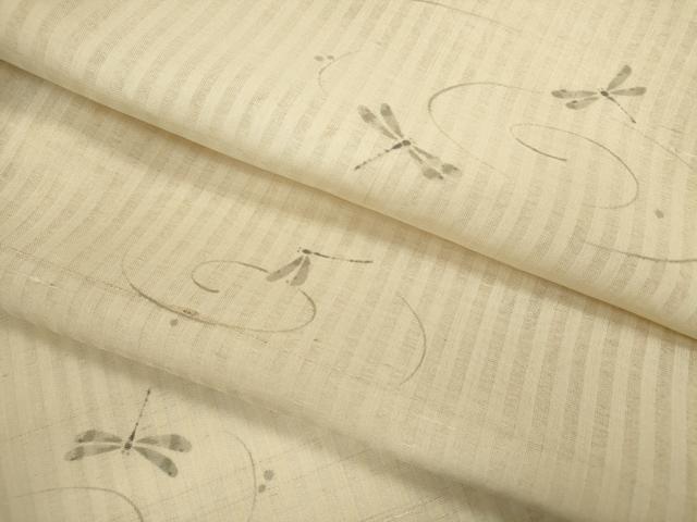 平和屋着物*夏物 紗紬 手描き トンボ 正絹 逸品 CABG2284ze