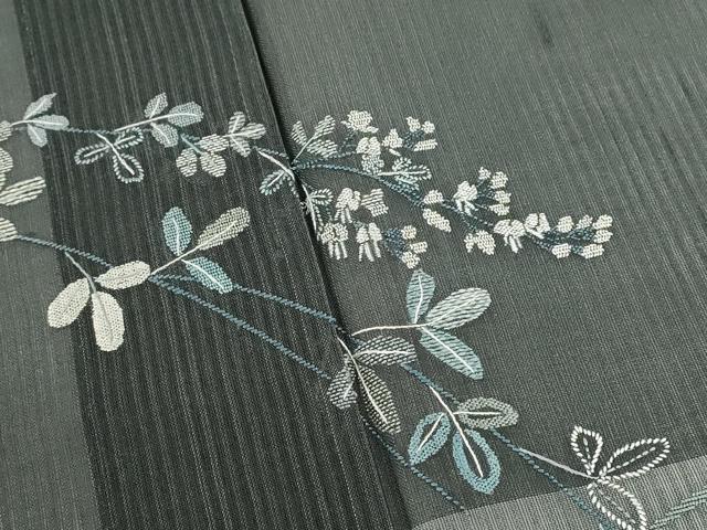 平和屋着物*夏物 訪問着 紗紬 総刺繍 枝花文 健勝苑扱い 正絹 逸品 CABG2285ze