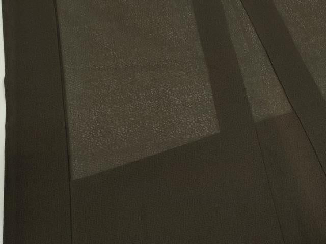 平和屋着物▽男性 羽織 スリーシーズン 春夏秋 塵除け 色無地 涅色 正絹 逸品 CABG2306ze