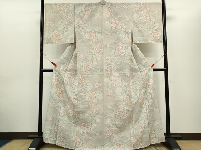 平和屋着物*夏物 大島紬 夏大島 草花文 正絹 逸品 CABG2313ze