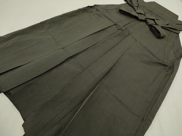 平和屋着物*夏物 男性 行灯袴 縦絽 縞 正絹 逸品 CABG2316ze