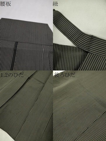 平和屋着物*夏物 男性 行灯袴 縦絽 縞 正絹 逸品 CABG2316ze