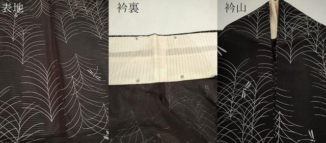 平和屋着物*夏物 小紋 絽 トンボ 草木文 正絹 逸品 CABG2320ze