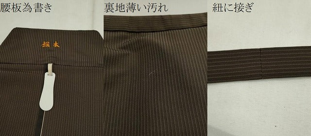 平和屋着物■男性 行灯袴 縞 正絹 逸品 CABG2332ze