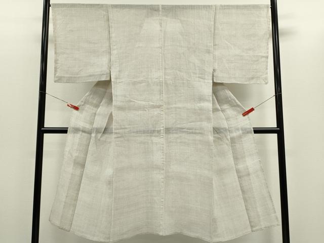 平和屋着物*夏物 男性 本塩沢 小千谷ちぢみ 十字絣 麻 逸品 CABG2347ze