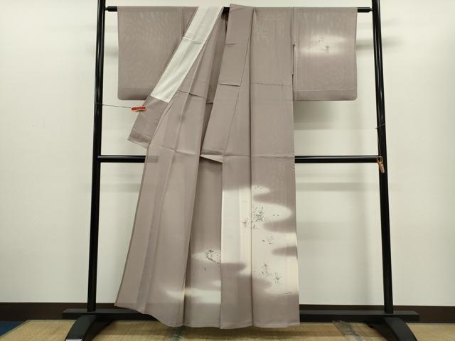 平和屋着物*夏物 訪問着 絽 友禅 籬草花文 暈し染め 正絹 逸品 CABG2352ze