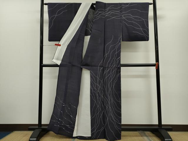 平和屋着物*夏物 訪問着 紗紬 刺し子 正絹 逸品 CABG2372ze
