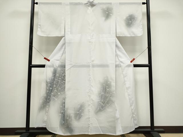 平和屋着物*夏物 訪問着 絽 手描き 枝花文 暈し染め 洗える着物 CABG2376ze