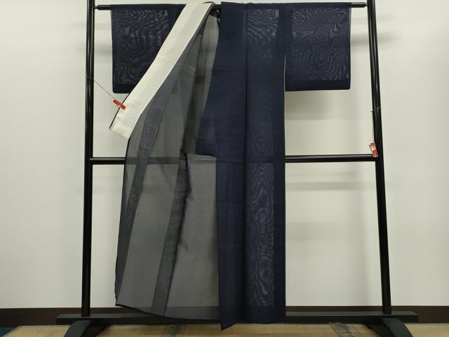 平和屋着物*夏物 色無地 紗 黒紅色 銀通し地 正絹 逸品 CABG2384ze