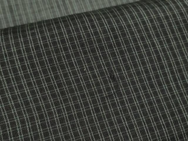 平和屋着物*夏物 男性 お召 紗 格子柄 正絹 逸品 CABG2389ze