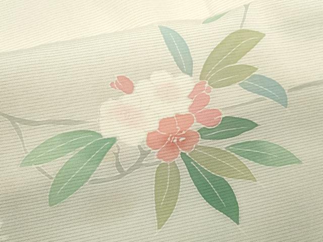 平和屋着物*夏物 訪問着 絽 友禅 籬枝花文 暈し染め 正絹 逸品 CABG2397ze