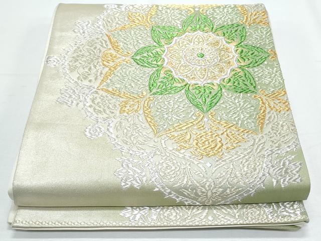 平和屋着物◎六通柄袋帯 正倉院花文 金銀糸 正絹 逸品 CABG2429th