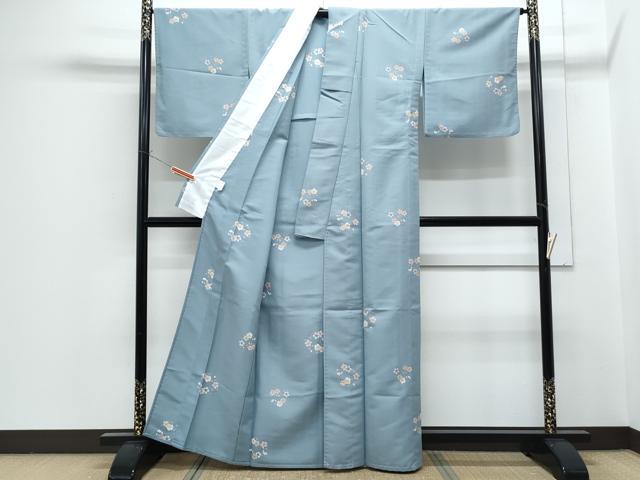 平和屋着物▽小紋 単衣 花丸文 洗える着物 CABG2438th
