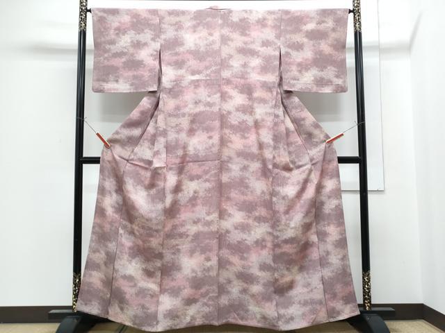 平和屋着物▽伝統工芸士 廣瀬雄望 小紋 単衣 鮫小紋柄 霞文 正絹 逸品 CABG2440th