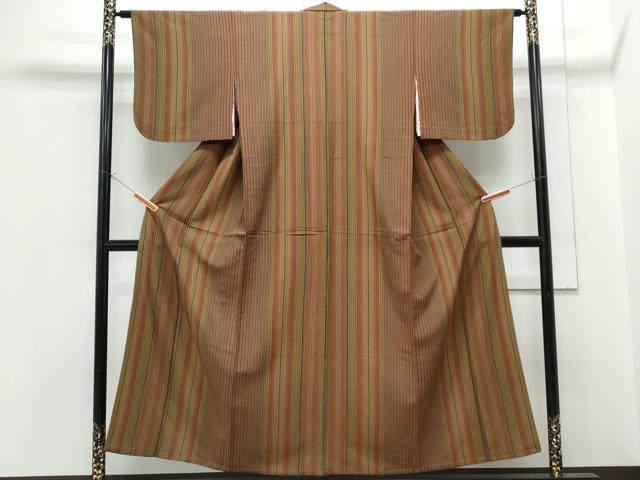 平和屋着物▽上質な小紋 単衣 間道 正絹 逸品 CABG2444th
