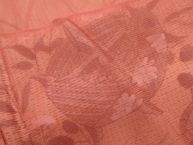 平和屋着物▽訪問着 単衣 紗袷 紗×絽 糸巻き花文 正絹 逸品 CABG2453th