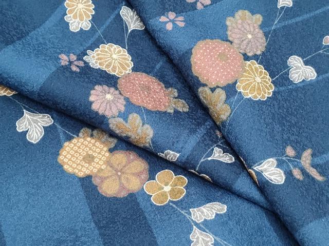 平和屋着物▽小紋 単衣 花間道 洗える着物 CABG2456th