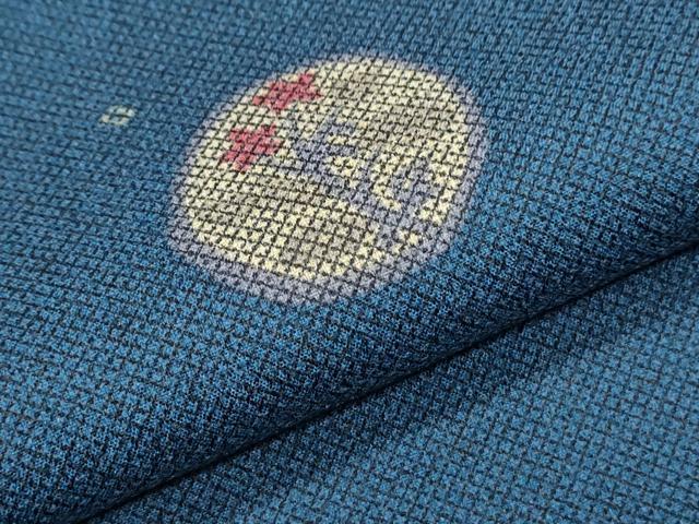 平和屋着物▽小紋 単衣 草花丸文 洗える着物 CABG2473th