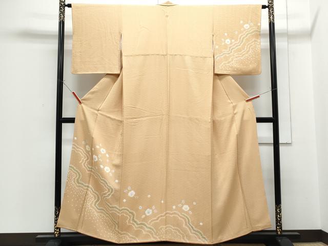 平和屋着物■訪問着 絞り 道長花文 金彩 正絹 逸品 CABG2481th