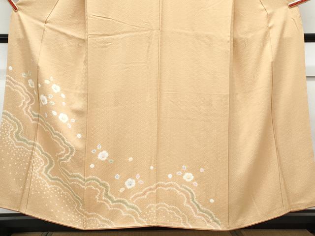 平和屋着物■訪問着 絞り 道長花文 金彩 正絹 逸品 CABG2481th