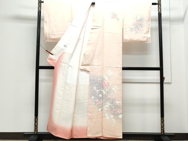 平和屋着物■訪問着 刺繍 草花文 暈し染め やまと誂製 正絹 逸品 CABG2483th