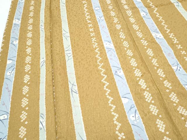 平和屋着物▽小紋 単衣 草花間道 洗える着物 CABG2501th
