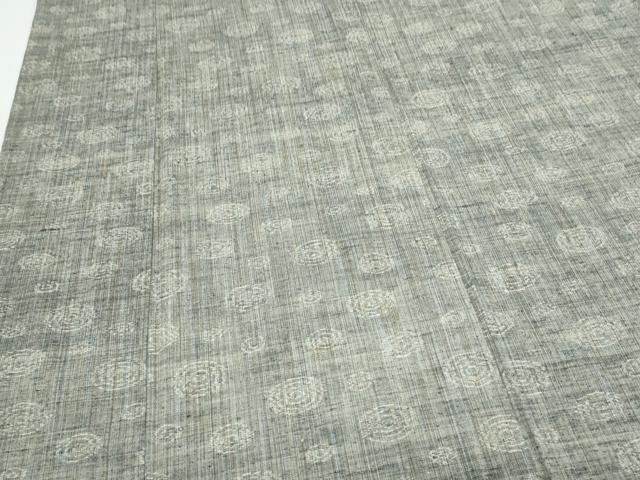 平和屋着物▽上質な紬 単衣 渦巻き 正絹 逸品 CABG2514th