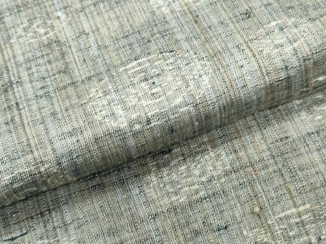 平和屋着物▽上質な紬 単衣 渦巻き 正絹 逸品 CABG2514th