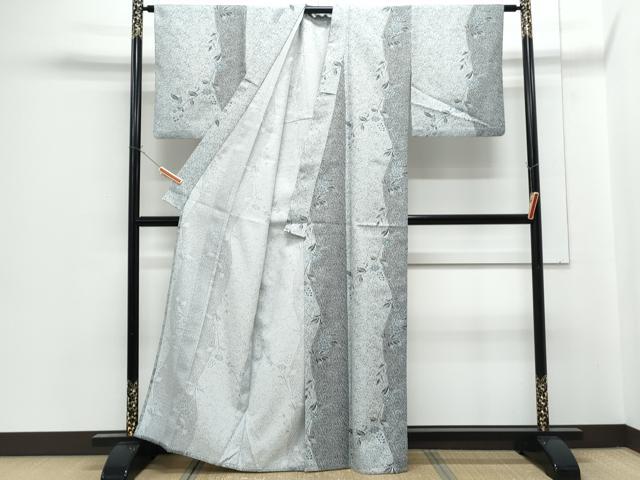 平和屋着物▽小紋 単衣 草花文 洗える着物 CABG2526th