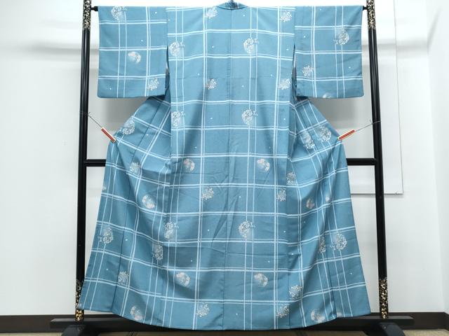 平和屋着物▽小紋 単衣 花間道 洗える着物 CABG2527th