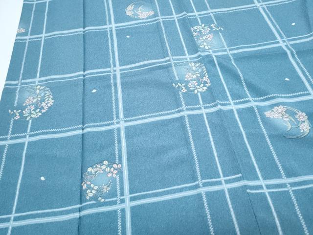 平和屋着物▽小紋 単衣 花間道 洗える着物 CABG2527th
