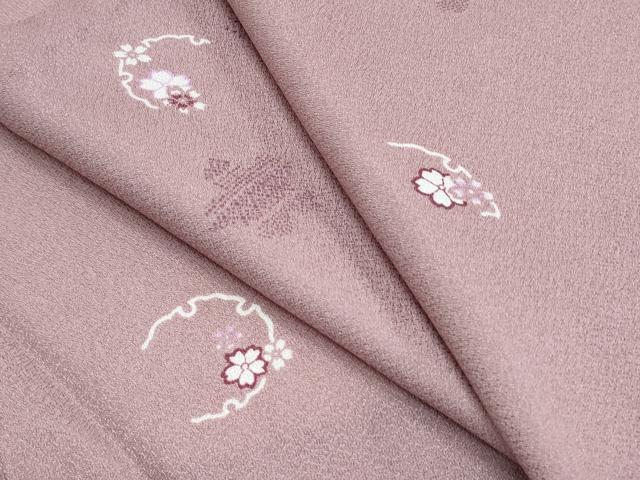 平和屋着物▽小紋 単衣 雪輪花文 洗える着物 CABG2530th