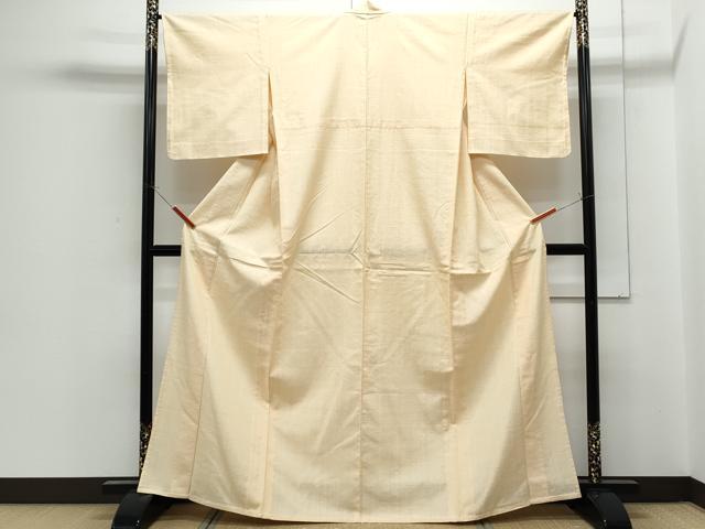 平和屋着物▽上質な紬 色無地 単衣 洗柿色 正絹 逸品 CABG2542th