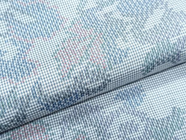 平和屋着物▽本場大島紬 単衣 7マルキ 花唐草文 正絹 逸品 CABG2547th