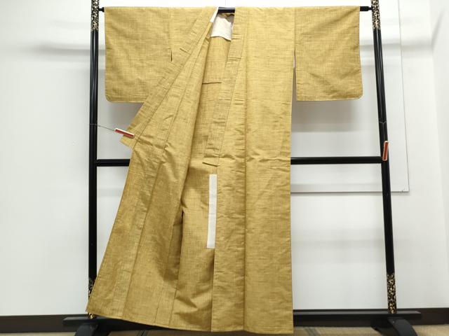 平和屋着物▽上質な紬 単衣 霞文 正絹 逸品 CABG2550th