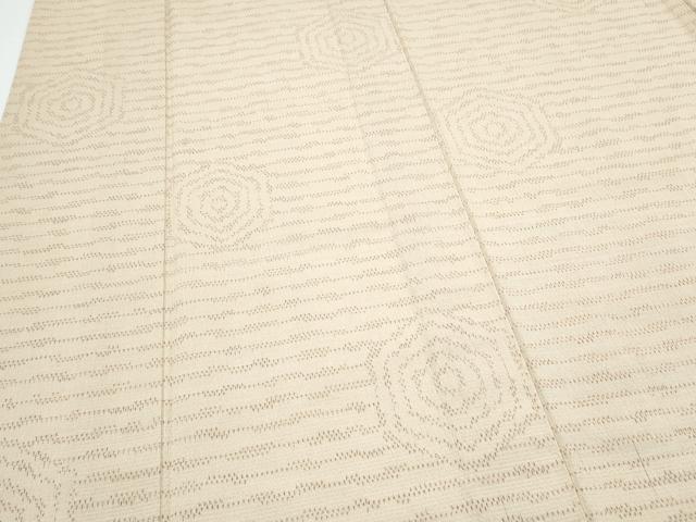 平和屋着物▽本塩沢 単衣 亀甲文様 正絹 逸品 CABG2552th