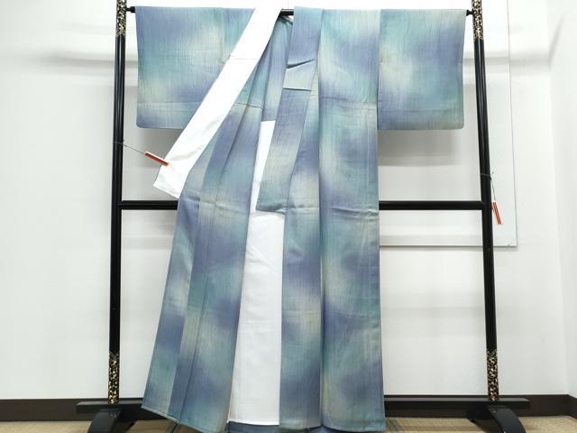 平和屋着物▽上質な小紋 単衣 霞文 暈し染め 正絹 逸品 CABG2559th