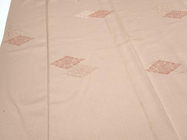 平和屋着物▼上質な小紋 地紋起こし 菱花文 正絹 逸品 CABG2563th