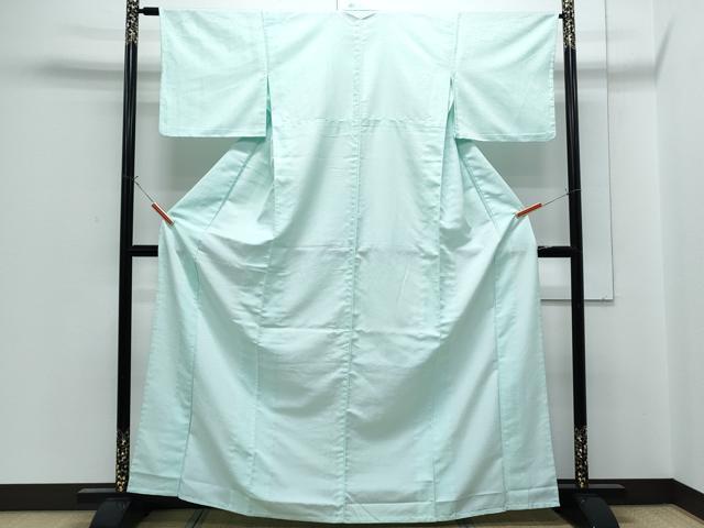 平和屋着物▽色無地 単衣 青磁鼠色 洗える着物 CABG2576th