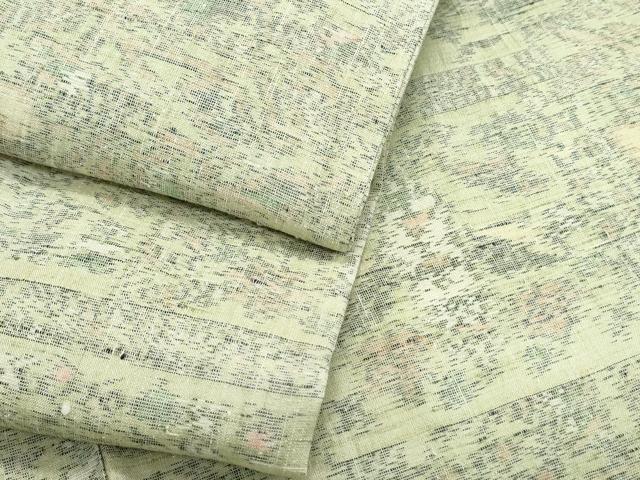 平和屋着物▽上質な紬 単衣 吉祥花文 正絹 逸品 CABG2589th