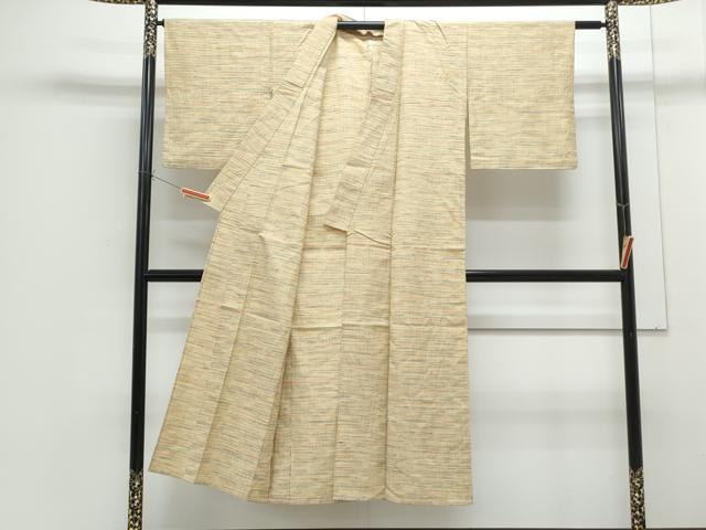 平和屋着物▽上質な紬 単衣 霞文 正絹 逸品 CABG2593th