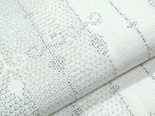 平和屋着物▽本塩沢 単衣 110亀甲 花間道 正絹 逸品 CABG2605th