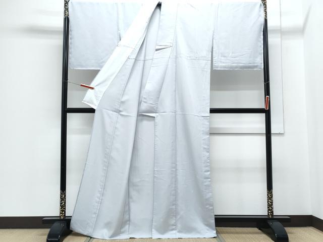 平和屋着物▽色無地 単衣 草花地紋 白練色 洗える着物 CABG2610th