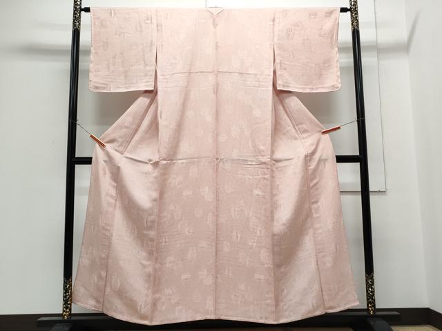 平和屋着物▽上質な小紋 単衣 陶器地紋 暈し染め 正絹 逸品 CABG2618th