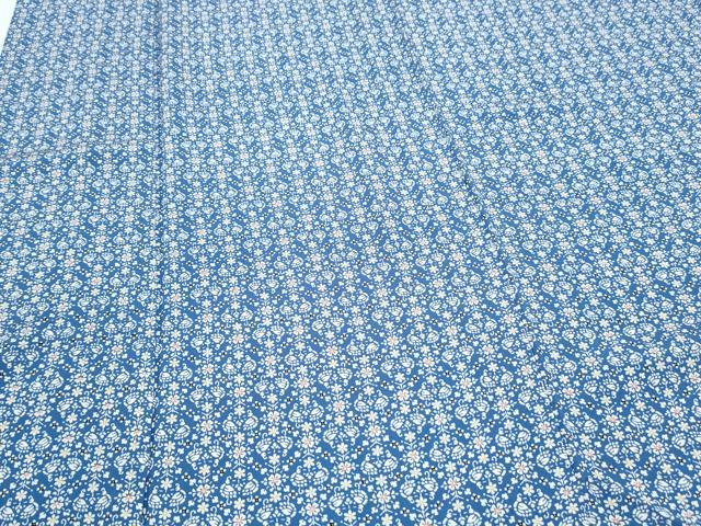 平和屋着物▽上質な小紋 単衣 型染め 向かい鳥花文 正絹 逸品 CABG2626th