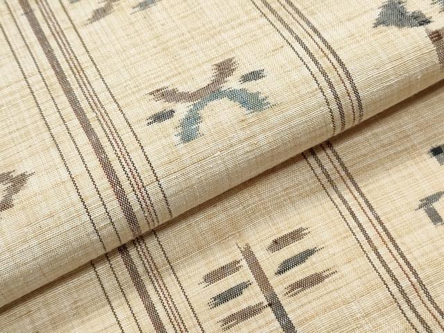 平和屋着物▽上質な紬 単衣 吉祥間道 正絹 逸品 CABG2642th