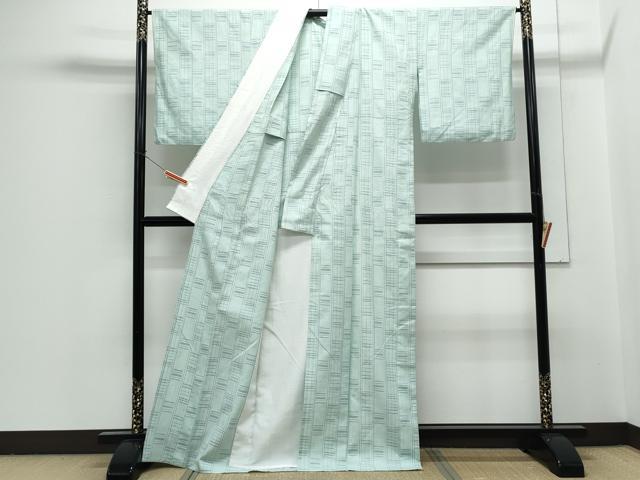 平和屋着物▽上質な紬 単衣 吉祥間道 正絹 逸品 CABG2644th