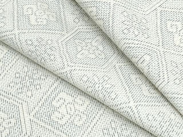 平和屋着物▽上質な紬 単衣 吉祥花文 正絹 逸品 CABG2647th
